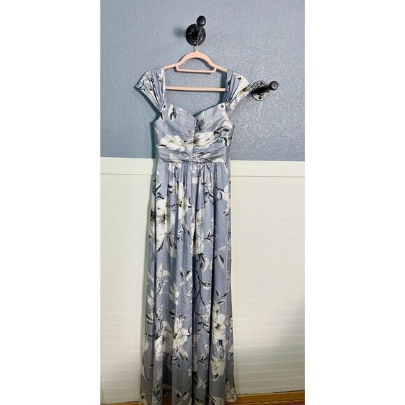Bariano Shelly Floral Off the Shoulder Evening Dress - Picture 10 of 13